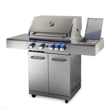 Walpole 5 burner stainless steel gas BBQ with blue LED controls for the backyard