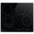60 cm ceramic cooktop with four zones and frameless black glass surface