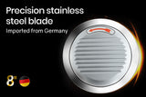 Cold meat being sliced on the commercial food slicer carriage