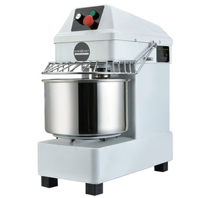 Commercial 10 L spiral dough mixer with 900 W motor and metal body