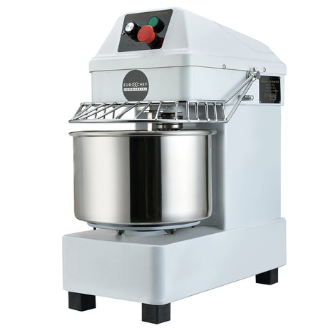 Commercial 10 L spiral dough mixer with 900 W motor and metal body