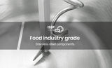 Side profile of the 60 kg commercial spiral dough mixer