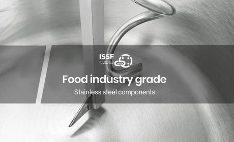 Side profile of the 60 kg commercial spiral dough mixer