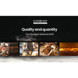 Dimension diagram of the 30 L spiral dough mixer, 44 x 65 x 86 cm