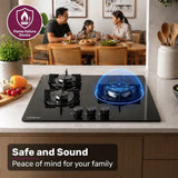 Dimension diagram of the 60 cm gas cooktop, 580 x 510 x 109 mm