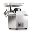 Commercial electric meat grinder, 950 W, stainless steel body with large feeding tray