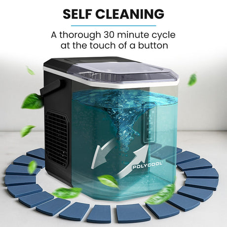 Removable basket and ice scoop supplied with the portable ice maker