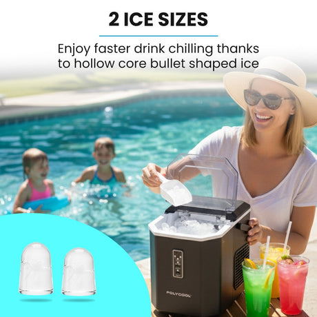 Filling the 1.9 litre water tank of the portable ice maker