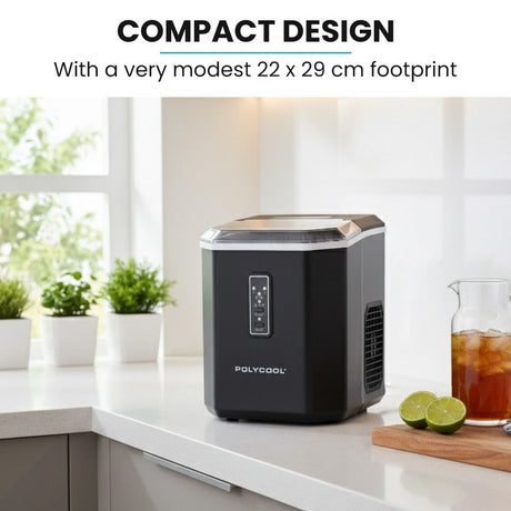 Carry handle on the 6 kg portable ice maker