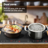LED display showing power level and timer on the portable cooktop
