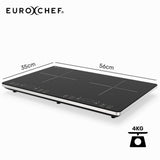 Dimension diagram of the portable induction cooktop, 56 x 35 x 4.5 cm
