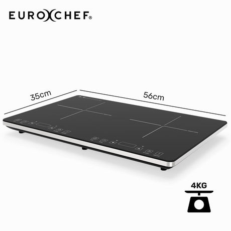 Dimension diagram of the portable induction cooktop, 56 x 35 x 4.5 cm