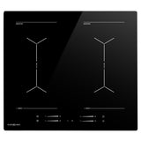 60 cm four zone induction cooktop with frameless black glass and link function