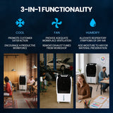 Toblino Evaporative Air Cooler, 450W, 80L, with Remote