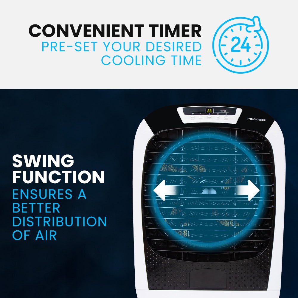 Toblino Evaporative Air Cooler, 450W, 80L, with Remote