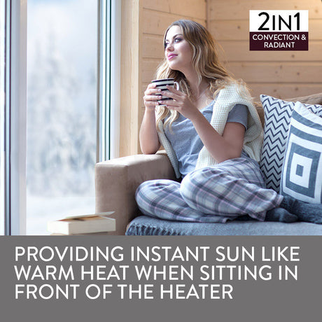 Gas room heater positioned in a lounge room