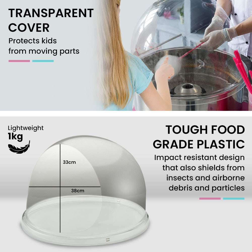 Spinning head that holds 114 g of floss sugar
