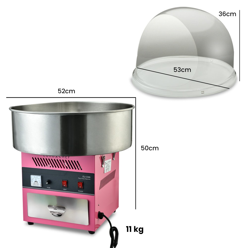 Cotton candy machine with cover set up for an event
