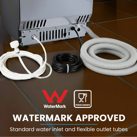 Adjustable feet on the base of the commercial ice maker