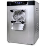 Benchtop hard ice cream and gelato machine with stainless steel body