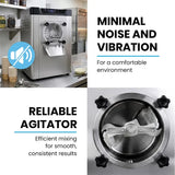 Gelato machine mixing paddle and removable components for cleaning