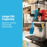 Twin tank slush machine front view with digital control panel