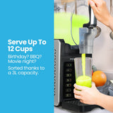 Front view of the 3 L slushie maker with dispensing tap