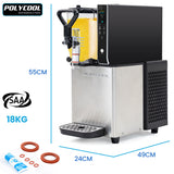 Slush machine front view with 3 L polycarbonate tank and dispensing tap