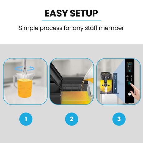 Slush machine on a cafe counter serving slushies and frozen cocktails