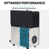 Slush machine dimensions 24 cm wide, 49 cm deep and 55 cm high