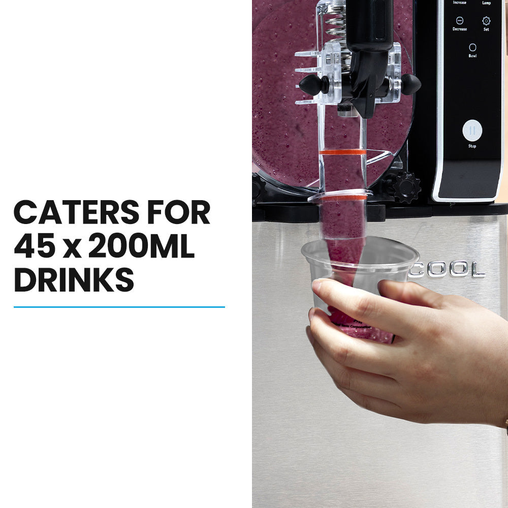 Independent digital control for each tank on the 9 L slush machine