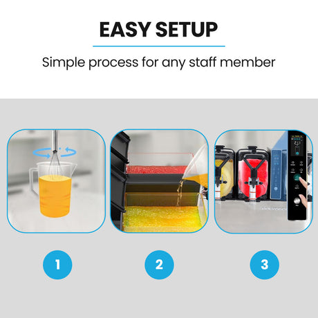 Pouring a frozen drink from the 9 L slush machine