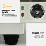 THERMOMATE Commercial Electric Griddle TH-G05, 4400W 73x37cm Flat Cooking Surface
