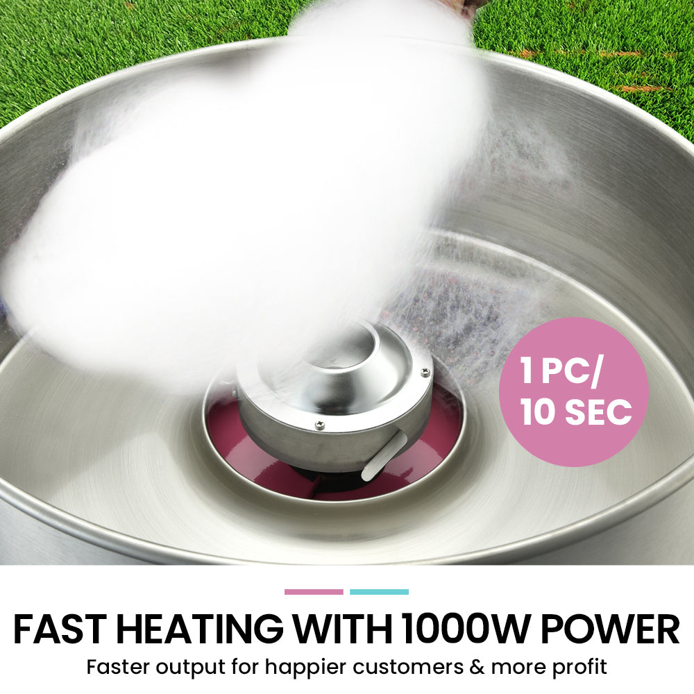 Removable 52 cm stainless steel floss bowl