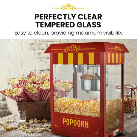 226 g non stick kettle with stirring arm inside the popcorn machine
