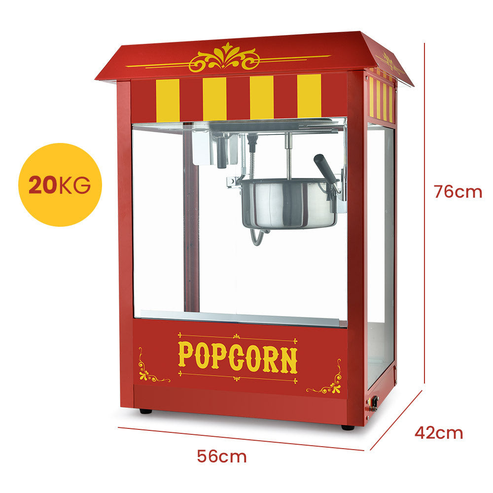 Bottom drop drawer of the popcorn machine used for serving