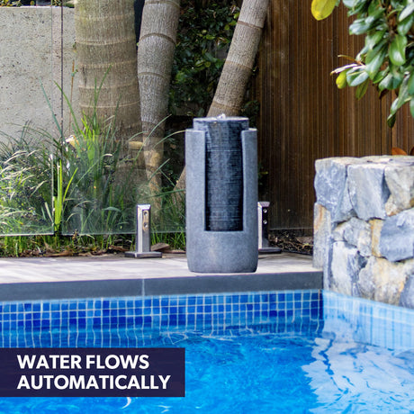 Two Tone Solar Tower Water Fountain