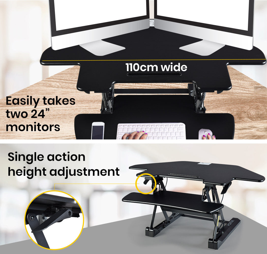 Fortia Adjustable Corner Desk Riser