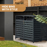 Forrest Double Wood Wheelie Bin Enclosure, 2 Doors