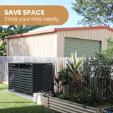 Forrest Double Wood Wheelie Bin Enclosure, 2 Doors