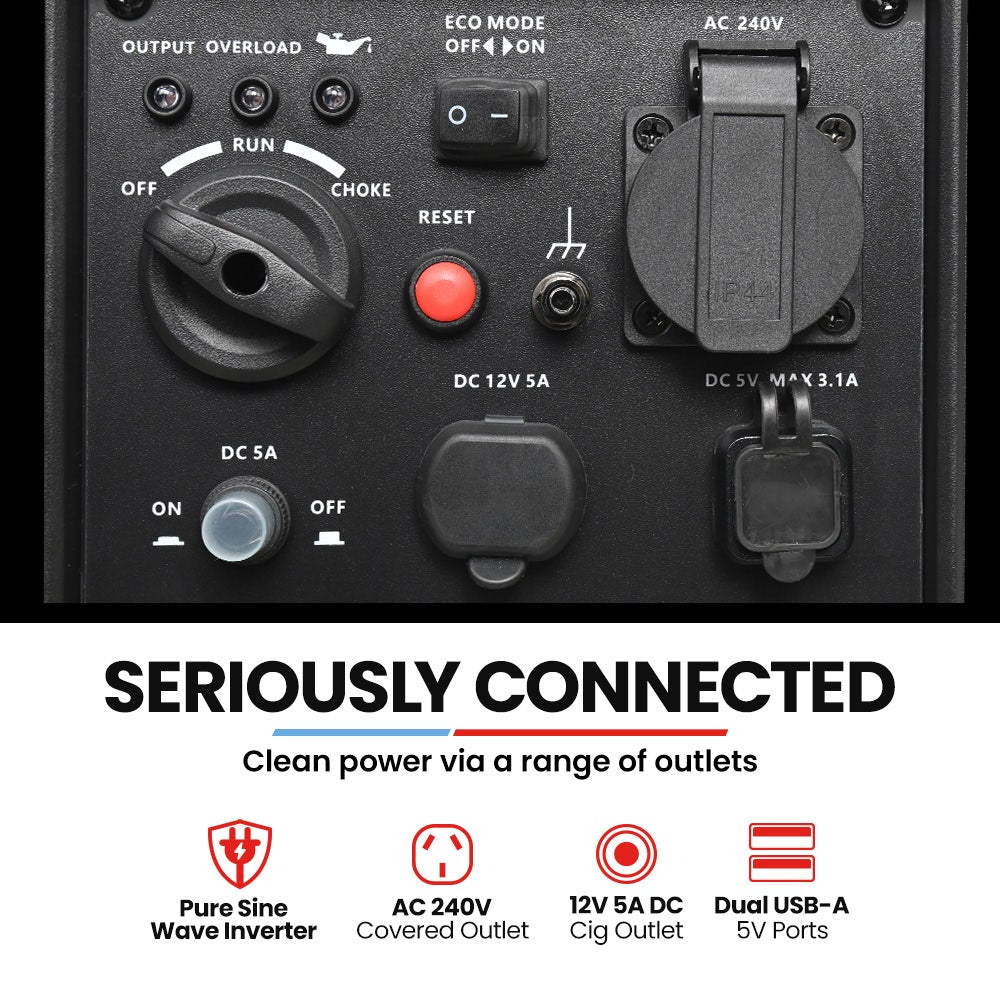 Hofn Inverter Generator, 1.0kW Continuous, Ultra Portable
