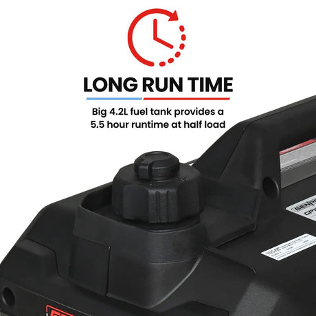 Portable Inverter Generator, 2.3kW Peak 1.8kW Petrol, view 7