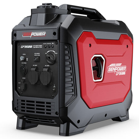 Portable Inverter Generator, 3.5kW Peak 3kW Enclosed Petrol