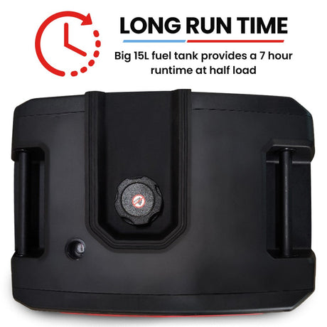 Portable Inverter Generator, 6.2kW Peak 6.0kW Remote Start 15L Tank