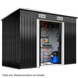 Baxter galvanised steel skillion roof garden shed for narrow spaces
