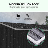 Baxter Steel Garden Shed, 2.38 x 1.31m, Skillion Roof