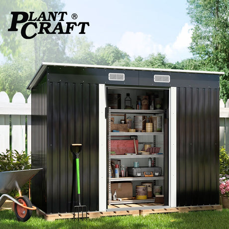 Galvanised steel garden shed dimensions diagram