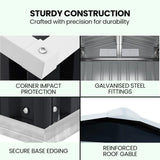 Black steel garden shed floor frame base