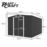 Fraser Range Steel Garden Shed, 2.58 x 3.13m, Gable Roof