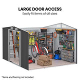 Fraser Range Steel Garden Shed, 2.58 x 3.13m, Gable Roof